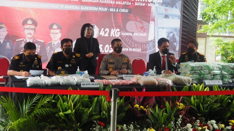 42 Kg Sabu dan 85 Ribu Ekstasi Digagalkan Masuk Indonesia