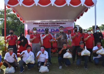 Danrem 131/Santiago Hadiri Bhakti Sosial Peringati May Day di Sulut