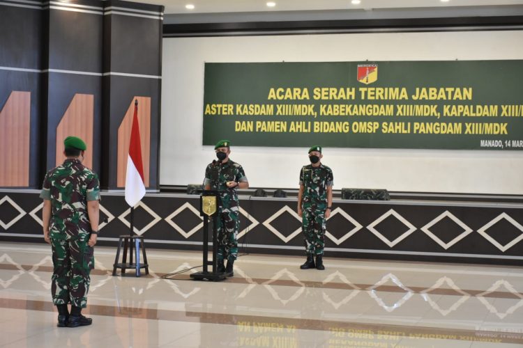 Kodam XIII/Merdeka Merotasi Empat Pejabat Utama