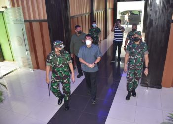 Danrem 131/Santiago Menerima Kunjungan Silahturahmi Walikota Manado dan Kapolresta Manado