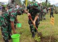 Dandim 1309/Manado Turut Menanam Pohon Ribuan Pohon Ribuan untuk Cegah Banjir dan Erosi