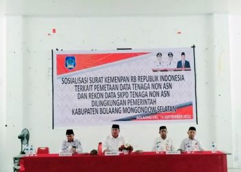 Pemkab Bolsel Rekon Data Tenaga Non ASN