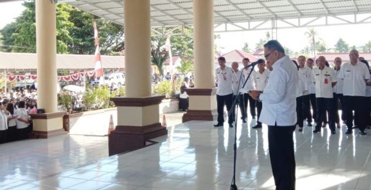 Limi Mokodompit Pimpin Apel Perdana ASN Pemkab Bolmong