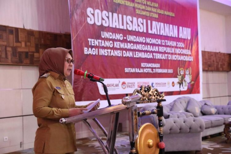 Walikota Kotamobagu Hadiri Sosialisasi Layanan AHU, yang Diselenggarakan oleh KemenkumHAM