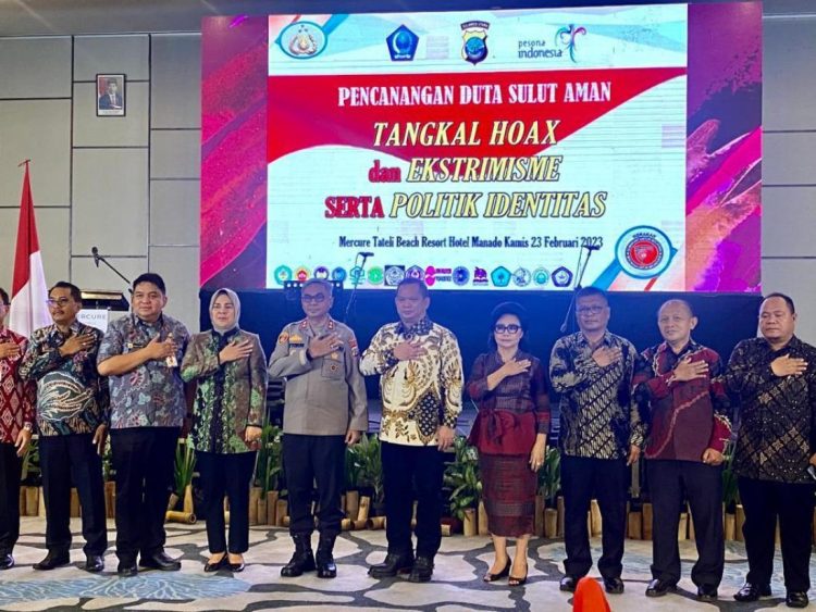 Tatong Bara Hadiri Pencanangan Duta Sulut Aman Tangkal Hoax dan Extrimisme