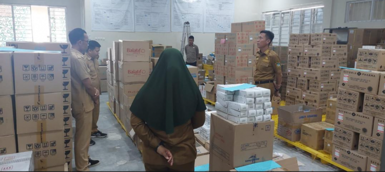 Bupati Iskandar Kamaru Sidak Gudang Persediaan Obat