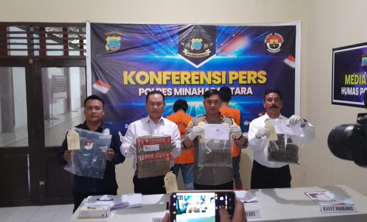 Paket Ganja Seberat Kurang Lebih 1,4 Kilogram Masuk Minahasa Utara