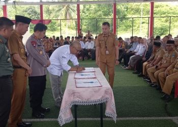 Pemkab Bolsel bersama KPU, Polresta dan Kodim Teken NPHD Pemilu 2024