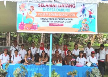 Tidak Hanya  Pariwisata, Ini yang Dilakukan Pemdes Darunu Support Pengembangan Bakat Para Pelajar SD se-Kecamatan Wori