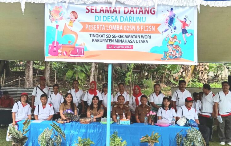 Tidak Hanya  Pariwisata, Ini yang Dilakukan Pemdes Darunu Support Pengembangan Bakat Para Pelajar SD se-Kecamatan Wori