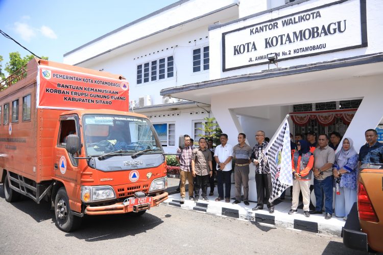 Kotamobagu Kirim Bantuan untuk Korban Bencana Gunung Ruang di Sitaro