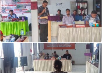 Dibuka Kasubag Perencanaan Alfian Saikat, Pemerintah Kampung Birakiama Gelar Rembuk Stunting