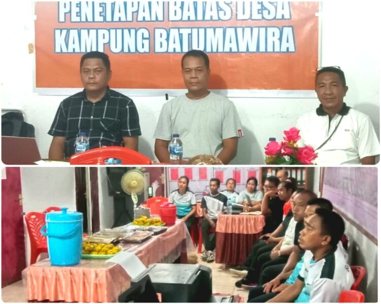 Beri Kepastian Hukum Terhadap Batas Wilayah, Pemerintah Kampung Batumawira Hadirkan Narasumber dari Kabupaten