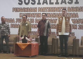 Bawaslu Minut Gelar Sosialisasi Tentang Peran Partisipatif Jurnalis dan Ormas Dalam Mengawal Pilkada Serentak