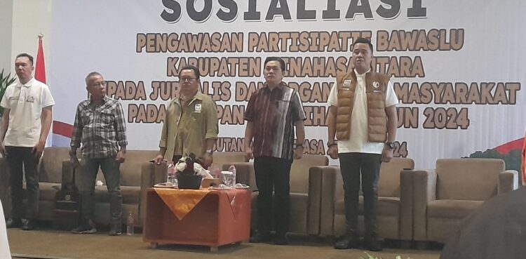 Bawaslu Minut Gelar Sosialisasi Tentang Peran Partisipatif Jurnalis dan Ormas Dalam Mengawal Pilkada Serentak