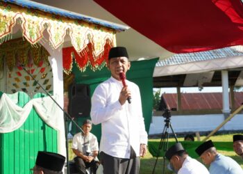 Pj Bupati Jusnan Salat Iduladha di Lapangan Da’agon Lolak