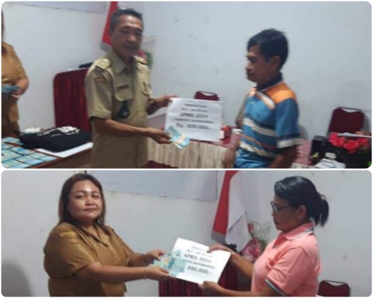 Kapitalau Kampung Batumawira Nimbrot T Mulingka Salurkan BLT Triwulan I dan II