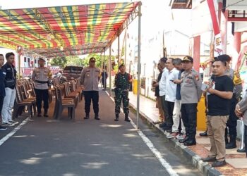 Polres Sitaro Gelar Apel Pengamanan Terkait Tahapan Pendaftaran Cabup-Cawabup