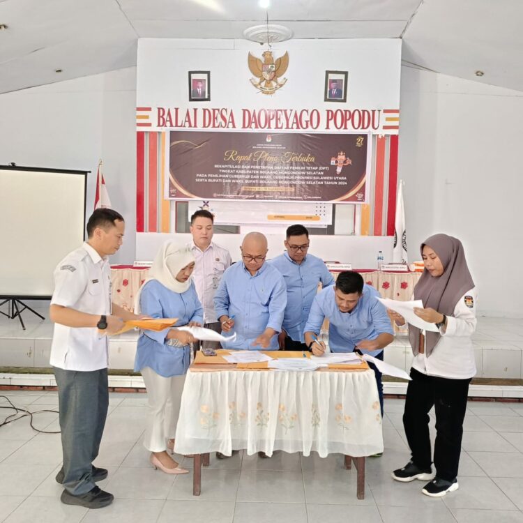 KPU Bolsel Tetapkan DPT Pilkada 2024 Sebanyak 52.834 Pemilih