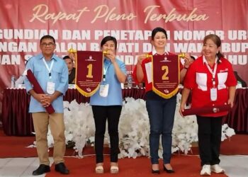 CHIKA-BERANI Nomor Urut 1, YESTO Nomor Urut 2, KPU Sitaro Bilang Begini