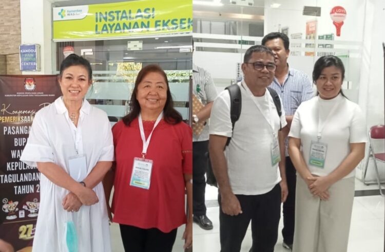 Dua Bapaslon Bupati-Wakil Bupati Sitaro Lakukan Pemeriksaan Kesehatan di RSUP Prof Kandou