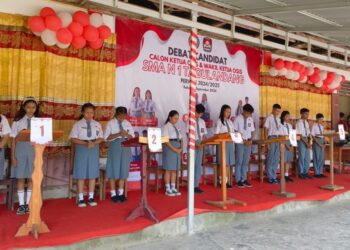 Enam Paslon Ketua dan Wakil Ketua OSIS di SMA N 1 Tagulandang Adu Visi-Misi