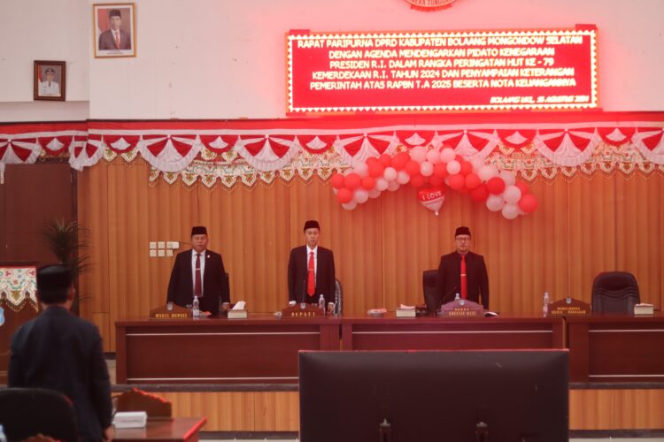 DPRD Bolsel Gelar Paripurna Mendengar Pidato Kenegaraan