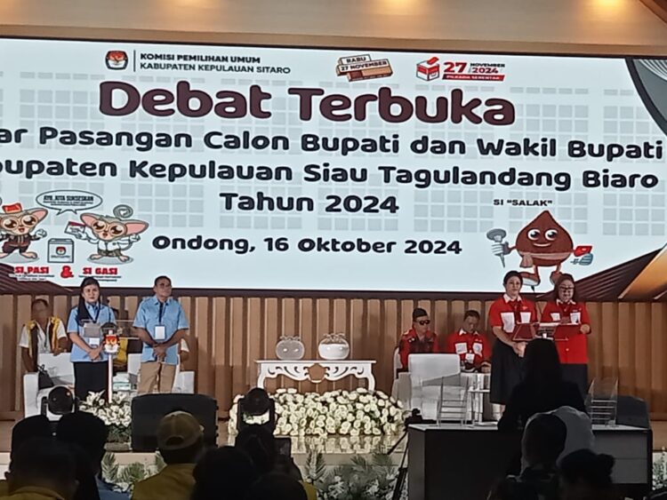 Sukses Gelar Debat Paslon, Ketua KPU Sitaro: Kita Berharap Masyarakat Dapat Gambaran Visi-Misi Paslon