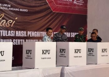 KPU Kabupaten Sitaro Gelar Simulasi Pemungutan, Penghitungan serta Rekapitulasi Hasil Perhitungan Perolehan Suara
