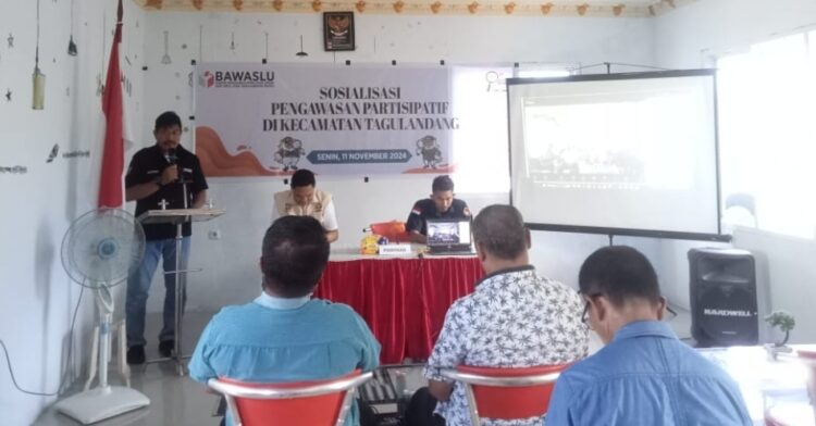 Panwaslu Kecamatan Tagulandang Menggelar Kegiatan Sosialisasi Pengawasan Partisipatif