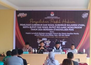 KPU Bolmong Gelar Penyuluhan Produk Hukum Pilkada 2024 Bersama Insan Pers
