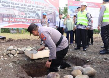 Pembangunan Dua Gedung Polsek Kotamobagu Dikebut