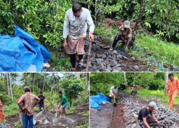 Beri Kemudahan Kepada Para Petani, Pemerintah Kampung Tulusan Bangun Jalan Usaha Tani