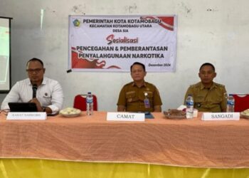 Pemkot Kotamobagu Gelar Sosialisasi Pencegahan Narkotika di Desa Sia