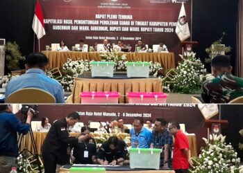 Diwarnai Sejumlah Kejadian Khusus, Pleno Terbuka Rekapitulasi Hasil Perolehan Suara Pilkada di Kabupaten Minut Dimulai dari Kecamatan Liksel