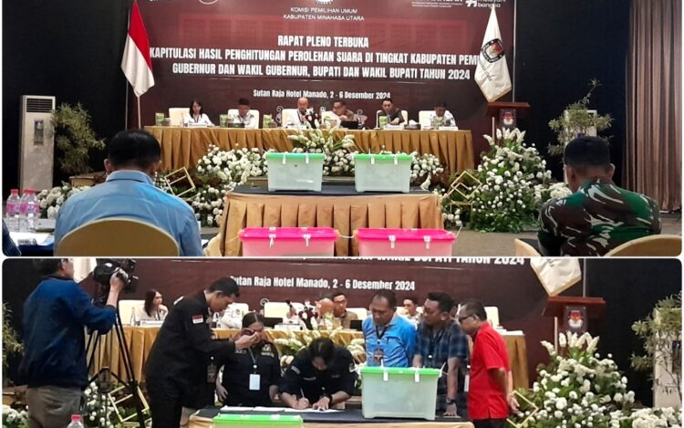 Diwarnai Sejumlah Kejadian Khusus, Pleno Terbuka Rekapitulasi Hasil Perolehan Suara Pilkada di Kabupaten Minut Dimulai dari Kecamatan Liksel