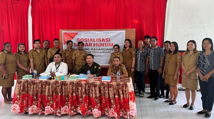Perangkat, MTK dan Polkam di Kampung Mahangiang Ikut Penyuluhan Hukum