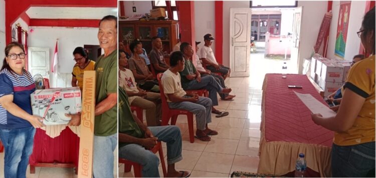 Para Petani di Kampung Mahangiang Dapat Bantuan Mesi Potong Rumput