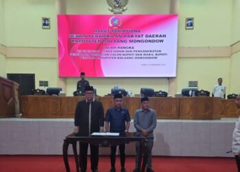 DPRD Bolmong Sahkan Pasangan Bupati dan Wakil Bupati Terpilih Periode 2025–2030