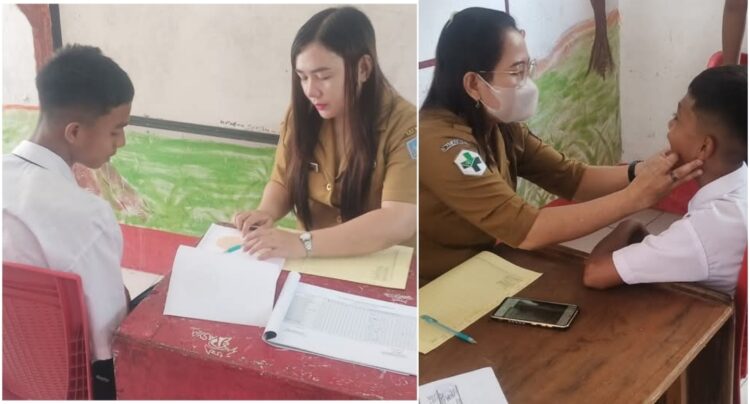 Puskesmas Kisihang Gelar Pemeriksaan Kesehatan Kepada Siswa SMPN 2 SATAP Tagulandang Selatan