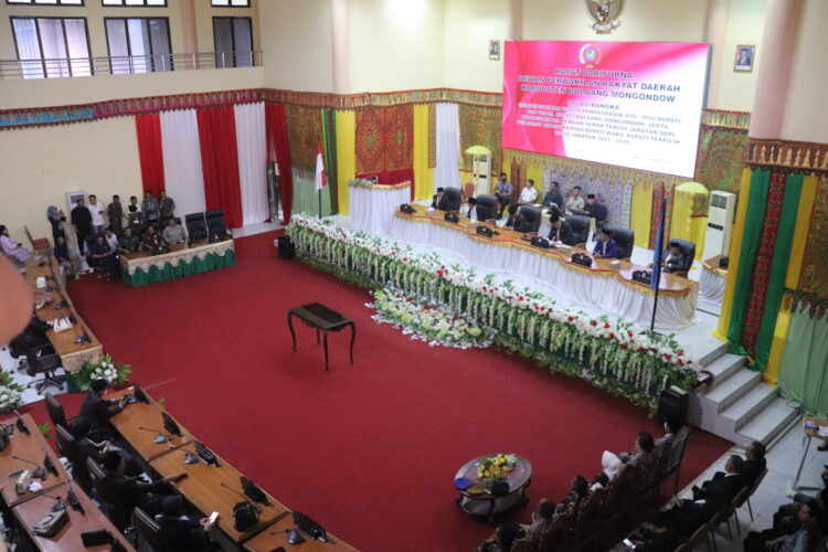 DPRD Bolmong Gelar Rapat Paripurna Sertijab Bupati dan Wabup Periode 2025-2030
