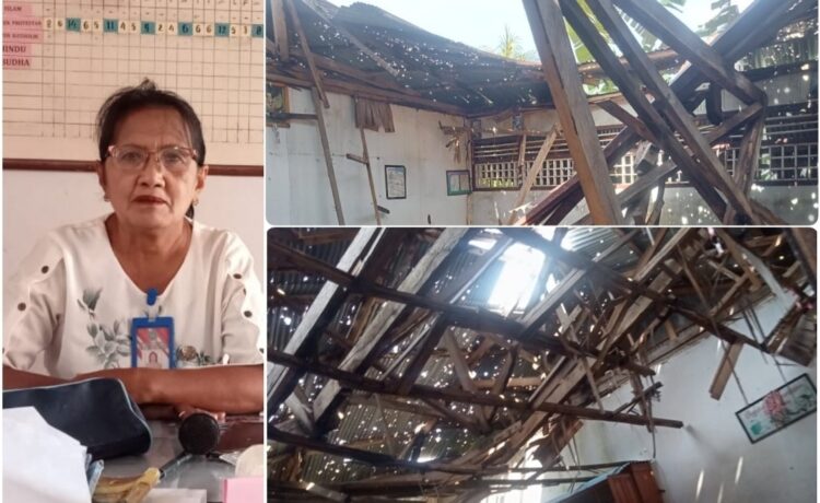 MIRIS! 3 Ruang Kelas di SD GMIST Sion Lesah Rusak Parah, Sejumlah Siswa Belajar di Tempat Darurat