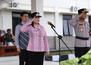 Untuk Pertama Kalinya Bupati CHIKA Pimpin Apel Gelar Pasukan Dalam Rangka Operasi Ketupat Samrat 2025