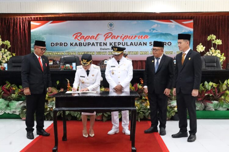 DPRD Sitaro Gelar Rapat Paripurna Istimewa Serah Terima Jabatan: Kami Siap Bekerjasama