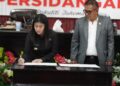 Bupati Chyntia I Kalangit dan DPRD Sitaro Teken Nota Kesepahaman Terkait RPJMD Tahun 2025-2029