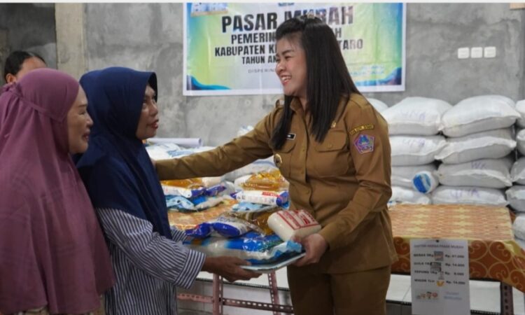 Bupati Chyntia I Kalangit Buka Kegiatan Pasar Murah di Ulu, Ini Harapannya