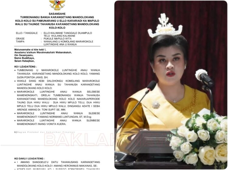 Pertama Sejak Sitaro Berdiri, Pidato HUT Kabupaten Disampaikan Dalam Bahasa Daerah