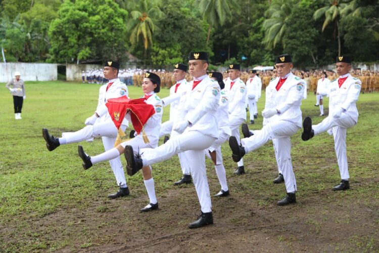 Paskibraka Sitaro 2024 Sukses Kibarkan Merah Putih di Upacara Peringatan Hari Lahir Pancasila