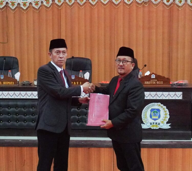 DPRD Bolsel Terima Usulan Ranperda Pertanggungjawaban APBD 2024