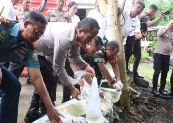 Polres Kepulauan Sitaro Musnahkan 3.000-an Liter Cap Tikus Ilegal Hasil Operasi Pekat Samrat 2025